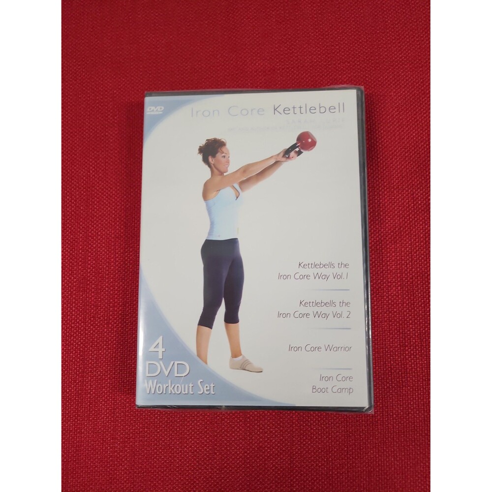 Iron Core Kettlebell Sarah Lurie 4 DVD Workout Set Sealed